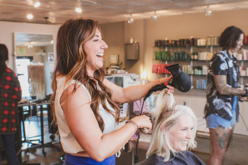 Sonia engages with her guest like any other hair stylist, providing empathy and creativity.